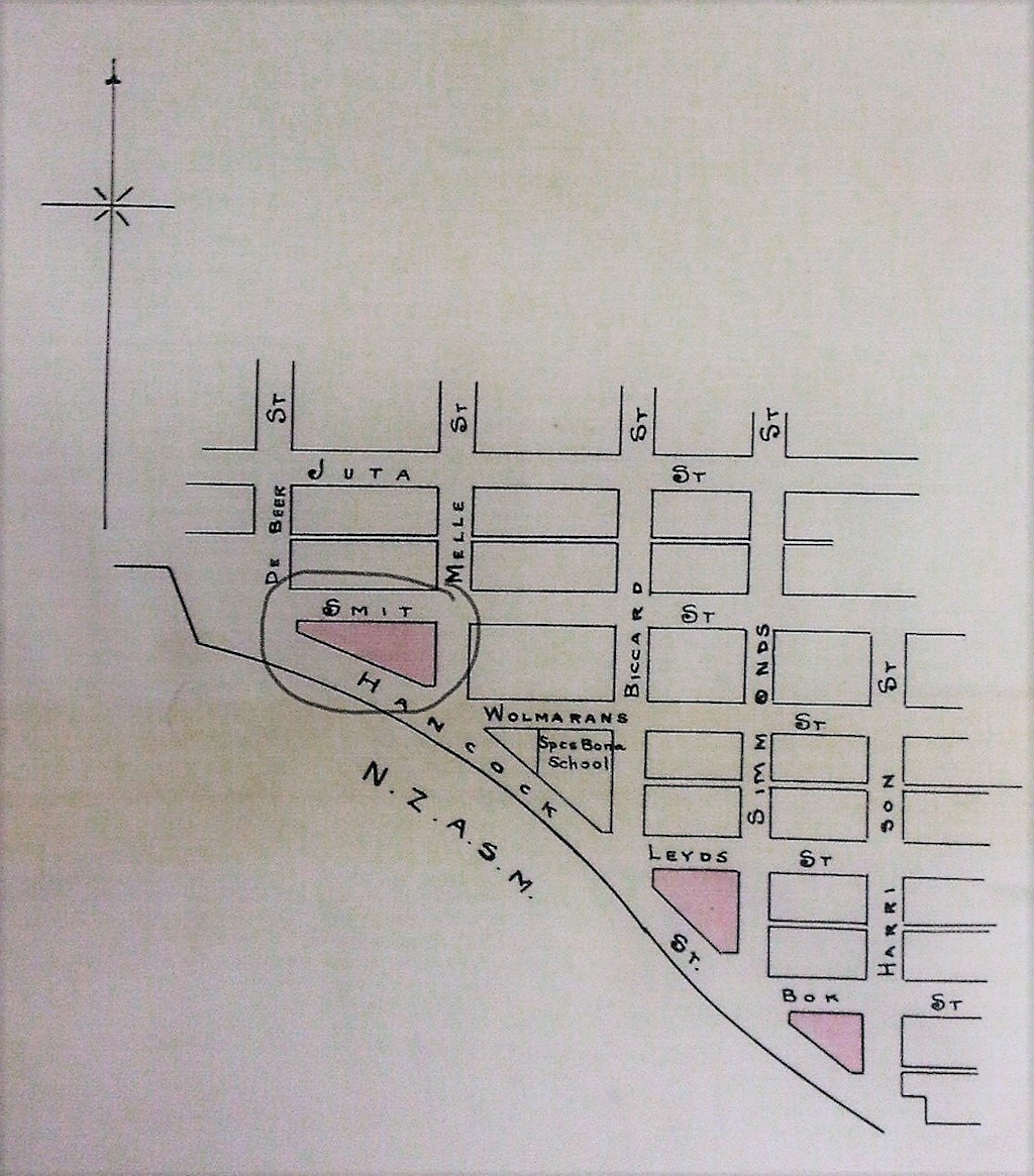 Proposed Location Of St Johns College Between Hancock Smit And Melle Streets In Braam